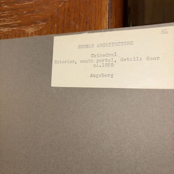 Vintage Augsburg Cathedral South Portal Door Mounted German Architecture Photo - Picture 2 of 3